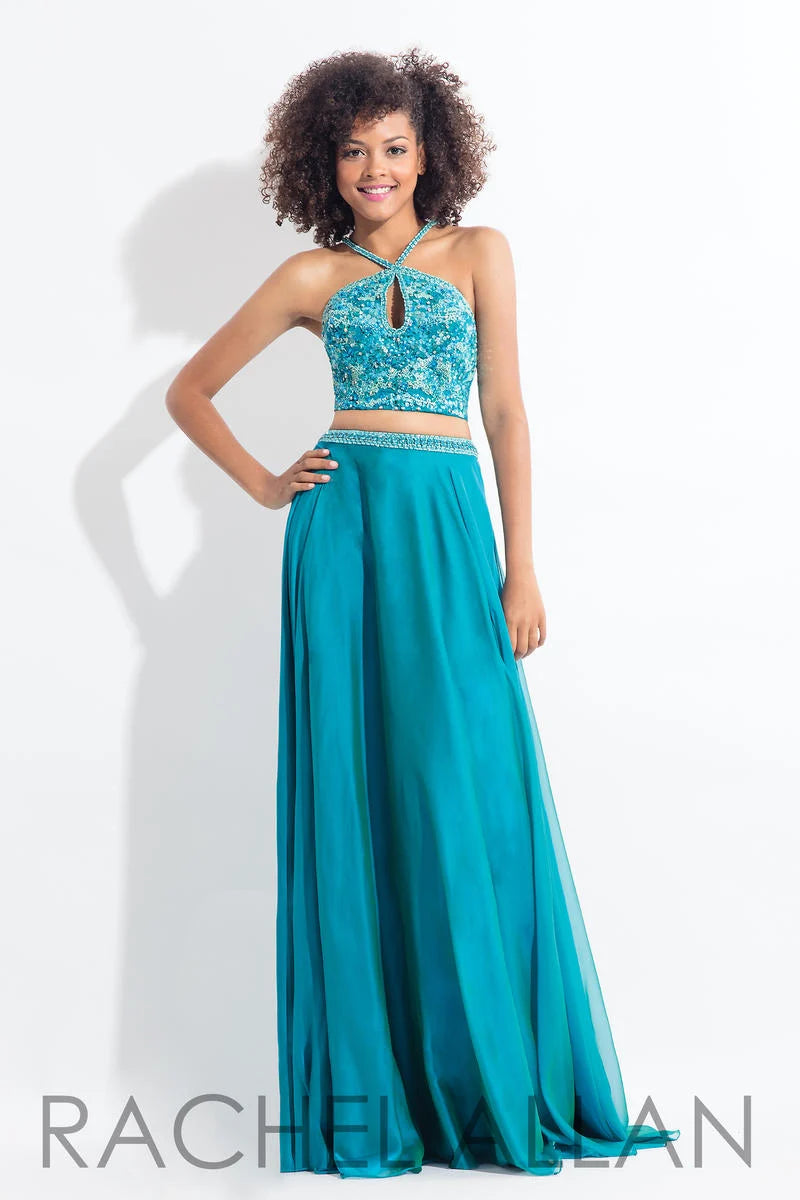 Teal Rachel Allan Prom Gown Millers’ Prom and Formal Wear